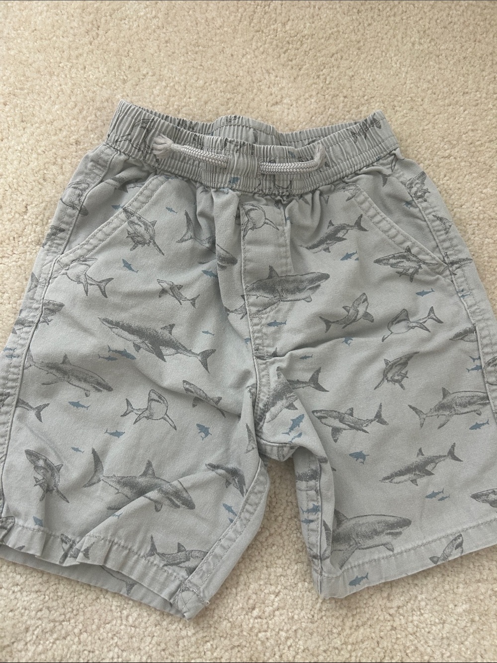 Boys 4t FREE IN BUNDLE 100% cotton sharks ocean shorts stretch waist